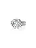 Rocky Pinky Ring Large in 18k White Gold with White Diamonds — Melissa Kaye