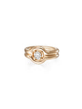 Rocky Pinky Ring Small in 18k Pink Gold with White Diamonds — Melissa Kaye