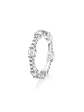 Sadie Alternating Eternity Band (1.5x3.5mm) in 18k White Gold with White Diamonds — Melissa Kaye
