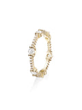  Sadie Alternating Eternity Band (1x3mm) in 18k Yellow Gold with White Diamonds — Melissa Kaye
