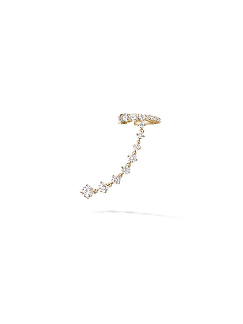 Sadie Earring in 18k Yellow Gold with White Diamonds — Melissa Kaye
