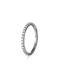 Sadie Eternity Band (1.5mm) in 18k Blackened Gold with White Diamonds — Melissa Kaye