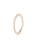 Sadie Eternity Band (1.5mm) in 18k Pink Gold with White Diamonds — Melissa Kaye