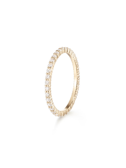 Sadie Eternity Band (1.5mm) in 18k Yellow Gold with White Diamonds — Melissa Kaye