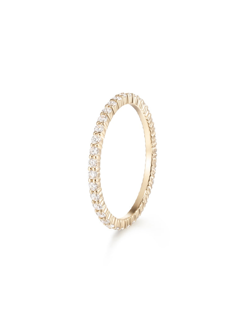 Sadie Eternity Band (1.5mm) in 18k Yellow Gold with White Diamonds — Melissa Kaye