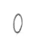 Sadie Eternity Band (1mm) in 18k Blackened Gold with White Diamonds — Melissa Kaye