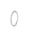 Sadie Eternity Band (1mm) in 18k White Gold with White Diamonds — Melissa Kaye