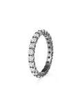 Sadie Eternity Band (2.5mm) in 18k Blackened Gold with White Diamonds — Melissa Kaye