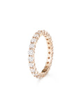 Sadie Eternity Band (2.5mm) in 18k Pink Gold with White Diamonds — Melissa Kaye