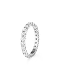 Sadie Eternity Band (2.5mm) in 18k White Gold with White Diamonds — Melissa Kaye