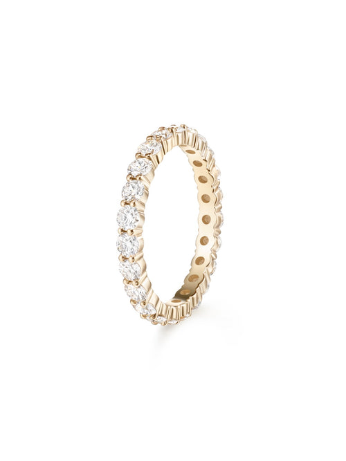 Sadie Eternity Band (2.5mm) in 18k Yellow Gold with White Diamonds — Melissa Kaye
