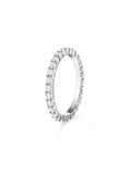 Sadie Eternity Band (2mm) in 18k White Gold with White Diamonds — Melissa Kaye
