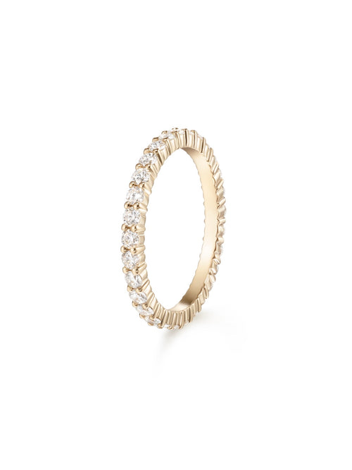 Sadie Eternity Band (2mm) in 18k Yellow Gold with White Diamonds — Melissa Kaye