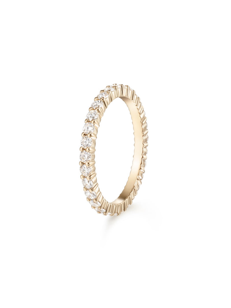 Sadie Eternity Band (2mm) in 18k Yellow Gold with White Diamonds — Melissa Kaye