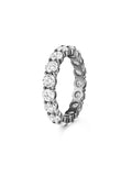 Sadie Eternity Band (3.5mm) in 18k Blackened Gold with White Diamonds — Melissa Kaye
