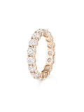 Sadie Eternity Band (3.5mm) in 18k Pink Gold with White Diamonds — Melissa Kaye