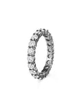 Sadie Eternity Band (3mm) in 18k Blackened Gold with White Diamonds — Melissa Kaye