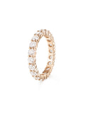 Sadie Eternity Band (3mm) in 18k Pink Gold with White Diamonds — Melissa Kaye