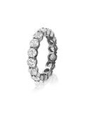 Sadie Eternity Band (4mm) in 18k Blackened Gold with White Diamonds — Melissa Kaye