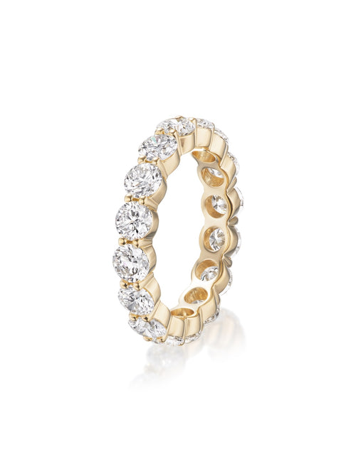 Sadie Eternity Band (4mm) in 18k Yellow Gold with White Diamonds — Melissa Kaye