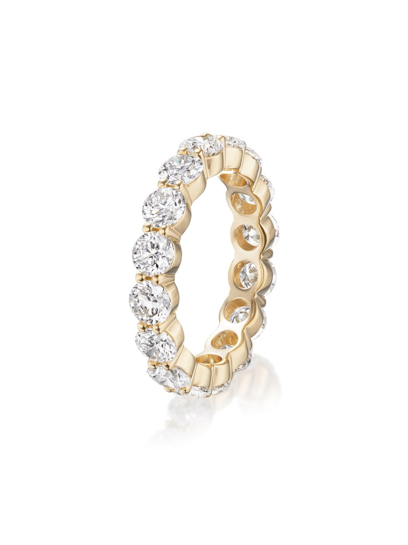 Sadie Eternity Band (4mm) in 18k Yellow Gold with White Diamonds — Melissa Kaye