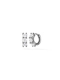 Sadie Huggie Hoop (4mm) in 18k Blackened Gold with White Diamonds — Melissa Kaye