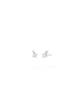 Stella Double Stud in 18k White Gold with White Diamonds — Melissa Kaye