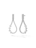 Stella Drop Earring Small in 18k Blackened Gold with White Diamonds — Melissa Kaye