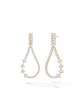 Stella Drop Earring Small in 18k Pink Gold with White Diamonds — Melissa Kaye