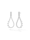 Stella Drop Earring Small in 18k White Gold with White Diamonds — Melissa Kaye