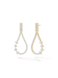 Stella Drop Earring Small in 18k Yellow Gold with White Diamonds — Melissa Kaye