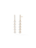 Stella Earring Large in 18k Pink Gold with White Diamonds — Melissa Kaye