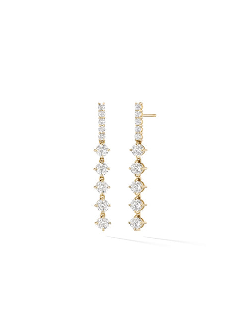 Stella Earring Large in 18k Yellow Gold with White Diamonds — Melissa Kaye
