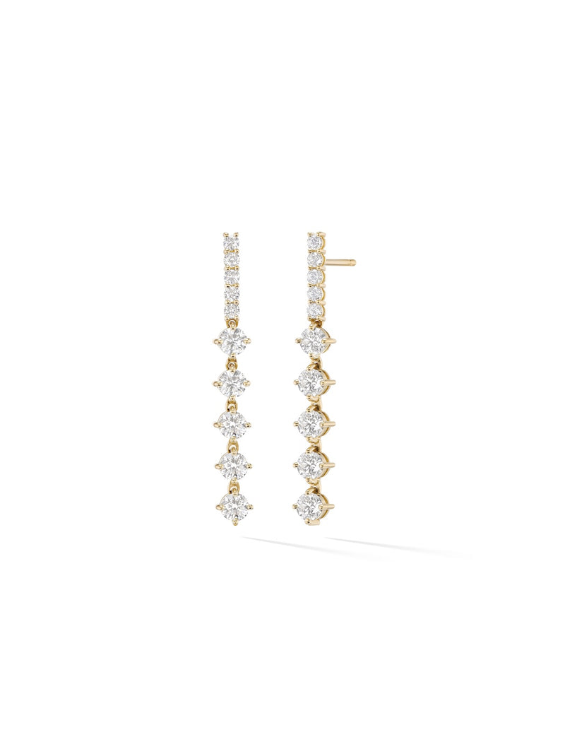 Stella Earring Large in 18k Yellow Gold with White Diamonds — Melissa Kaye