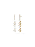 Stella Earring Large in 18k Yellow Gold with White Diamonds and Star Shaped Diamonds— Melissa Kaye