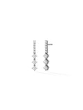 Stella Earring Medium in 18k Blackened Gold with White Diamonds — Melissa Kaye