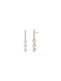  Stella Earring Medium in 18k Pink Gold with White Diamonds — Melissa Kaye