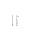 Stella Earring Medium in 18k White Gold with White Diamonds — Melissa Kaye