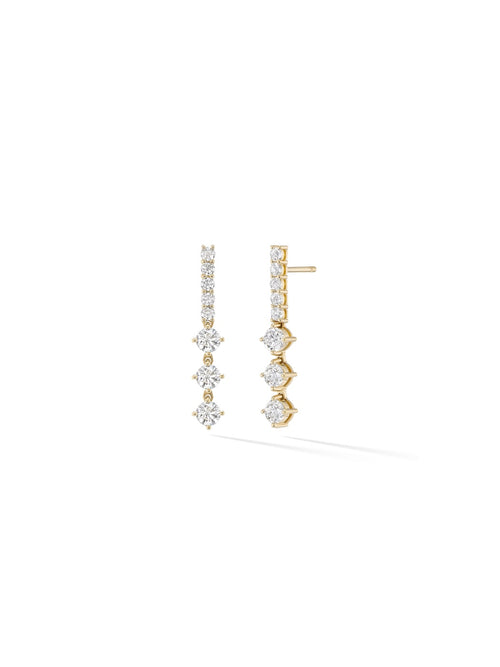 Stella Earring Medium in 18k Yellow Gold with White Diamonds — Melissa Kaye