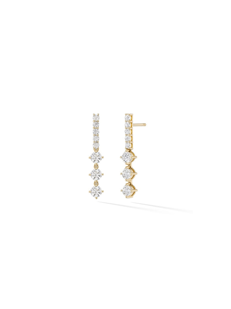 Stella Earring Medium in 18k Yellow Gold with White Diamonds — Melissa Kaye
