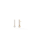 Stella Earring Small in 18k Pink Gold with White Diamonds — Melissa Kaye