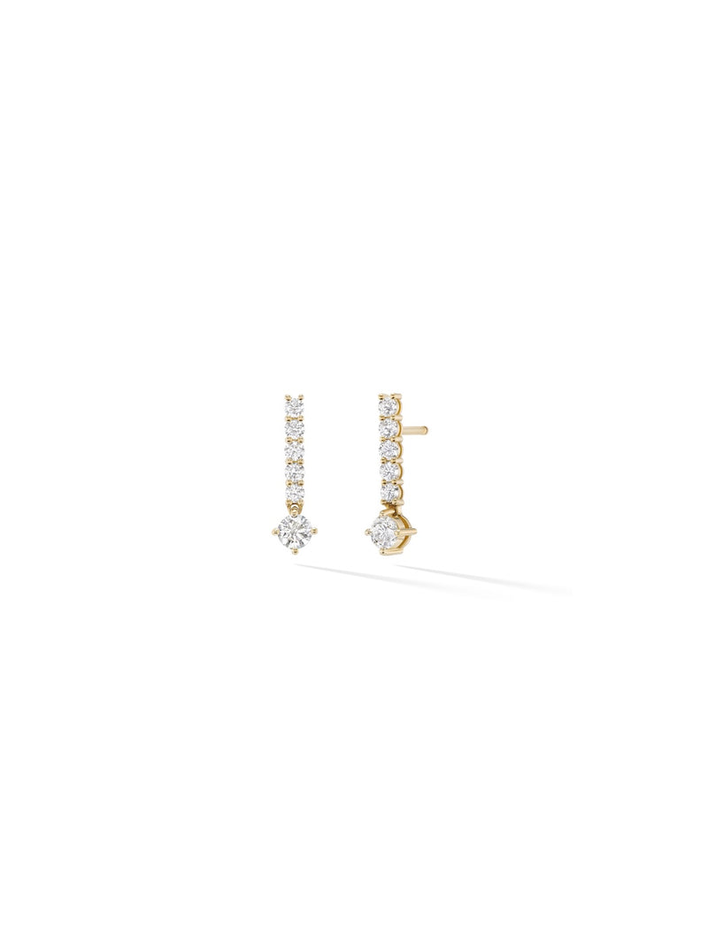 Stella Earring Small in 18k Yellow Gold with White Diamonds — Melissa Kaye
