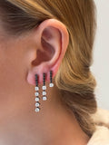 STELLA EARRING MEDIUM (Black and White Diamond)