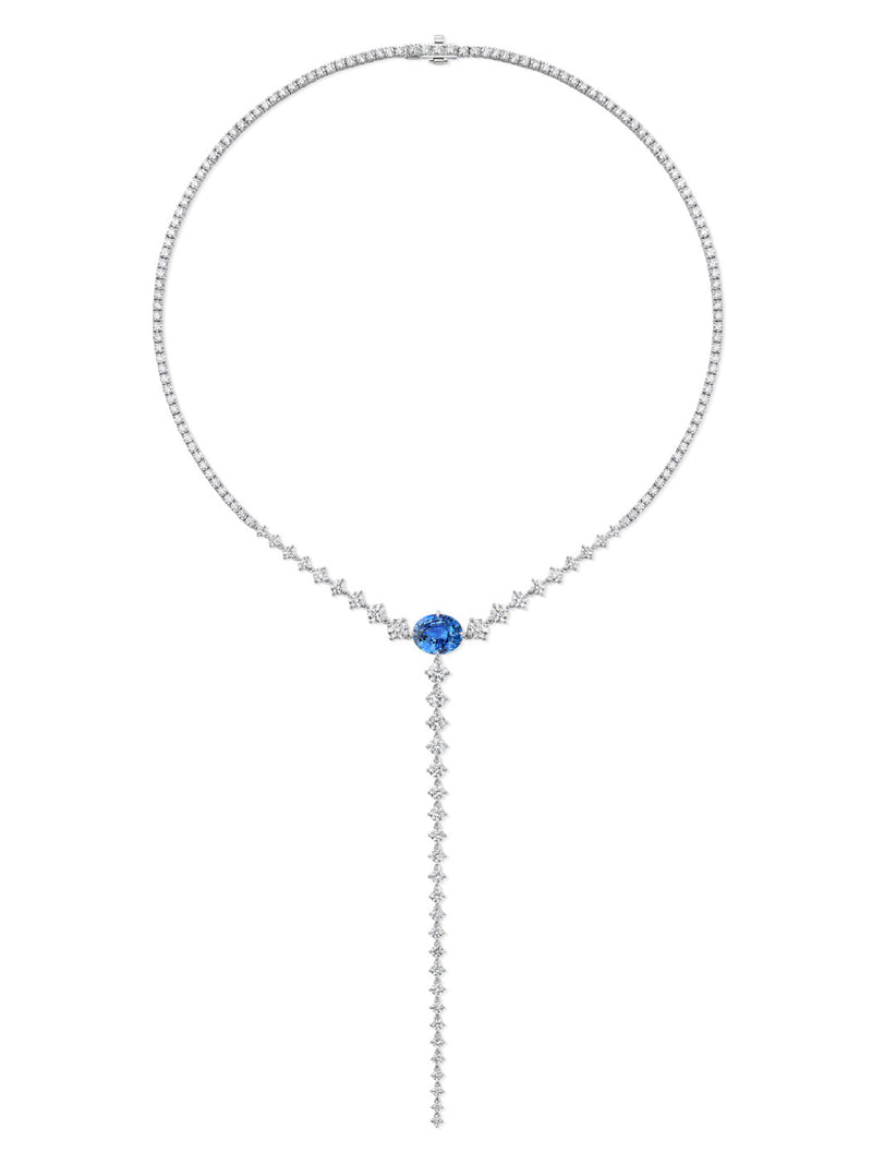 STELLA GRADUATED LARIAT (Blue Sapphire)