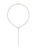Stella Graduated Lariat in 18k Yellow Gold with White Diamonds — Melissa Kaye