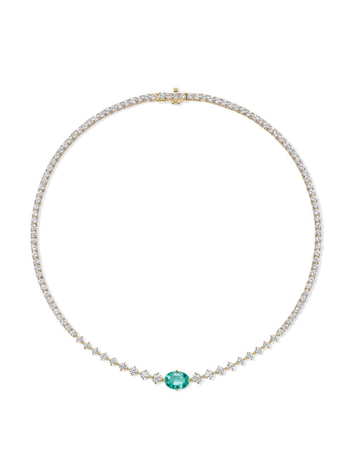 STELLA GRADUATED TENNIS NECKLACE (Paraiba)