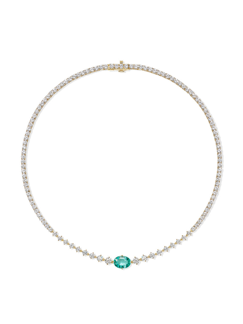 STELLA GRADUATED TENNIS NECKLACE (Paraiba)