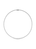 Stella Graduated Tennis Necklace in 18k Blackened Gold with White Diamonds — Melissa Kaye