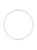 Stella Graduated Tennis Necklace in 18k Pink Gold with White Diamonds — Melissa Kaye
