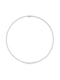 Stella Graduated Tennis Necklace in 18k White Gold with White Diamonds — Melissa Kaye